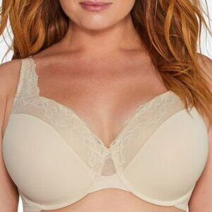 OLGA Cloud 9 Ivory Lace Underwire Contour Bra 44C‎ NWT
